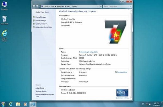 Ghost Windows 7 Ultimate Sp1 IE9 x86 Lite 